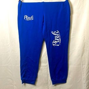 Pink, blue sweatpants, say 2X but fit more like an XL NWOT